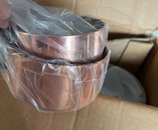 Set of Bourgeat copper saucepans