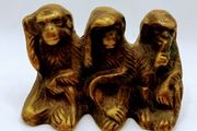 vintage Brass 3 Miniature Wise Monkeys