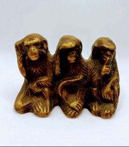 vintage Brass 3 Miniature Wise Monkeys