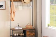 Coat Rack Shoe Rack with Coat Rack with Bench Entrance Furniture with Hooks