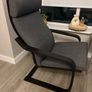 Walnut & Grey Armchair Image 5