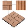 22 pcs Decking Tiles 30x30 cm 2 sqm WPC Brown Image 4