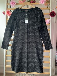 dress Bnwt black classic knee length dress size 12 street one brand long sleeve