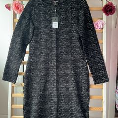 dress Bnwt black classic knee length dress size 12 street one brand long sleeve