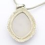 925 Vintage Sterling Silver Druzy Necklace Image 4