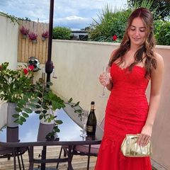 ROYAL QUEEN USA Collection Red Debutante Dress Sz 6 (Fit 8 UK) - Rrp 280 (New)