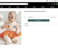 NEXT Sleepsuit Babygro Tutu Halloween Pumpkin Ghost Black Cat NEW