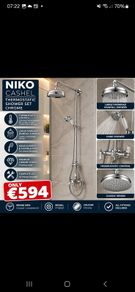 Cashel Thermostatic Shower valve set chrome