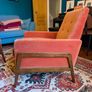 Velvet mid-century style armchairs Image 3