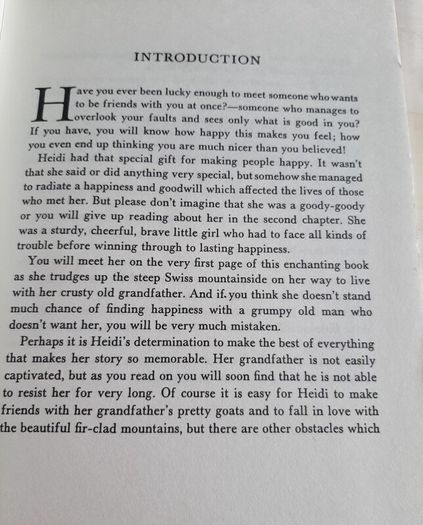 HEIDI vintage hardback book