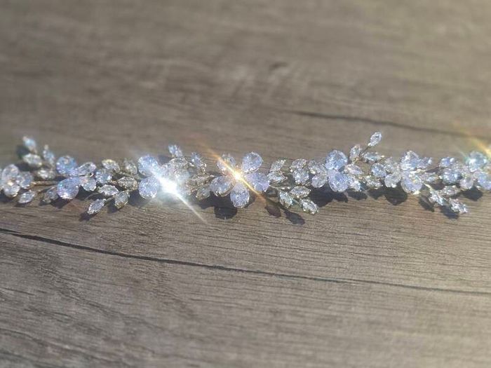 Crystal Hair Vine, Gold Floral Headpiece