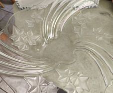 Mikasa Crystal swirl bowl / Christmas plate / decorative plate
