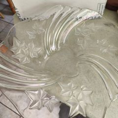 Mikasa Crystal swirl bowl / Christmas plate / decorative plate