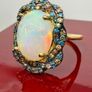 Diamond  Halo Statement Ring Image 4