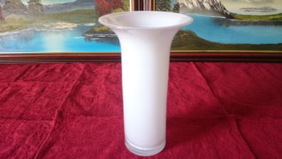 Large 10.5 Inches Tall Milky White Glass Vase