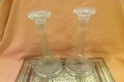 Glass candlesticks