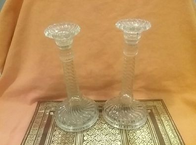Glass candlesticks