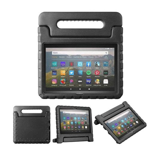 For Amazon Fire HD 8 2022 12th Gen Kids Case Shockproof Cover With Stand - Black