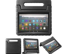 For Amazon Fire HD 8 2022 12th Gen Kids Case Shockproof Cover With Stand - Black