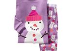 Happy Snowman Long Sleeved Pajamas