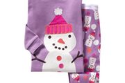Happy Snowman Long Sleeved Pajamas