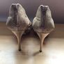 Ladies New Gold glitter high sandals size 6  party Image 5