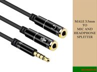 main image for ad Male 3.5mm To Headphone And Mic Splitter