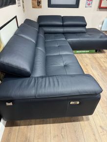 Corner Italian recliner leather couch