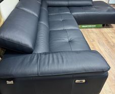Corner Italian recliner leather couch