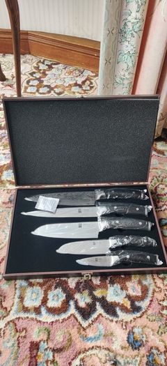 Kyoto Damascus 5pcs Knife Set Precision Damask Steel Blades