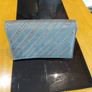 Grey Faux Leather  clutch bag . Image 2