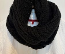Snood - Black Knitted with Sequins