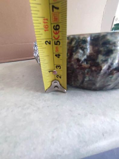 Large solid stone ashtray. Heavy! Weighs over 4 lbs