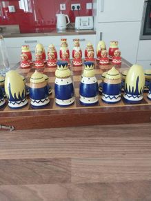 Russian Wooden Chess Set