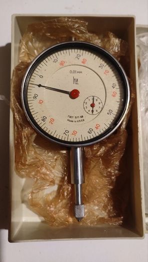 Vintage Soviet ChIZ ICH-10 Dial Indicator Gauge 0-10mm  industrialtoolstor