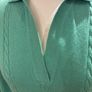 Offers Welcome Please -The Cashmere Centre - Pure Cashmere V Neck Jumper with collar and cable pattern- Size S Image 3