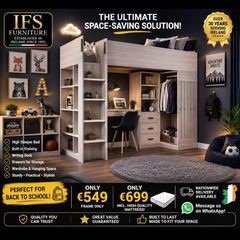 High Sleeepers with storage for sale in Ireland