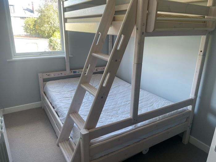 Flexa single over double bunk bed