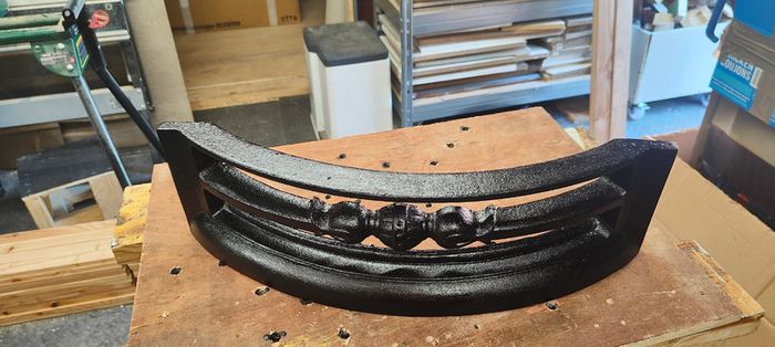Fire front and grate