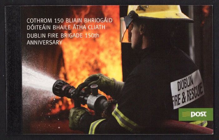 2012 Ireland 150th Anniversary of the Dublin Fire Brigade (DFB) Commemorative Stamp Booklet Mint Never Hinged (MNH)