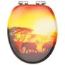 WC Toilet Seats with Soft Close Lid 2 pcs MDF Savanne Design Image 5