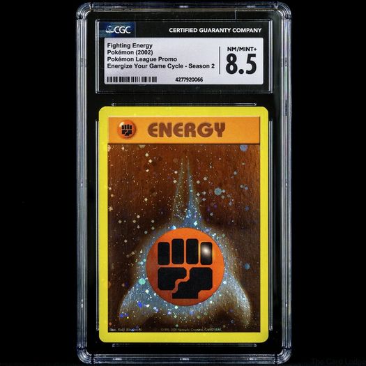 Fighting Energy CGC 8.5 NM-Mint+ Graded Energize Your Game Cycle Holo Rare Graded Pokemon Card League Promo Season 2 2002 Vintage