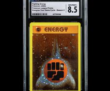 Fighting Energy CGC 8.5 NM-Mint+ Graded Energize Your Game Cycle Holo Rare Graded Pokemon Card League Promo Season 2 2002 Vintage