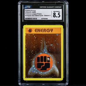 Fighting Energy CGC 8.5 NM-Mint+ Graded Energize Your Game Cycle Holo Rare Graded Pokemon Card League Promo Season 2 2002 Vintage