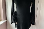 jumper Bnwt black occasion piece jumper with fur panels large /xl