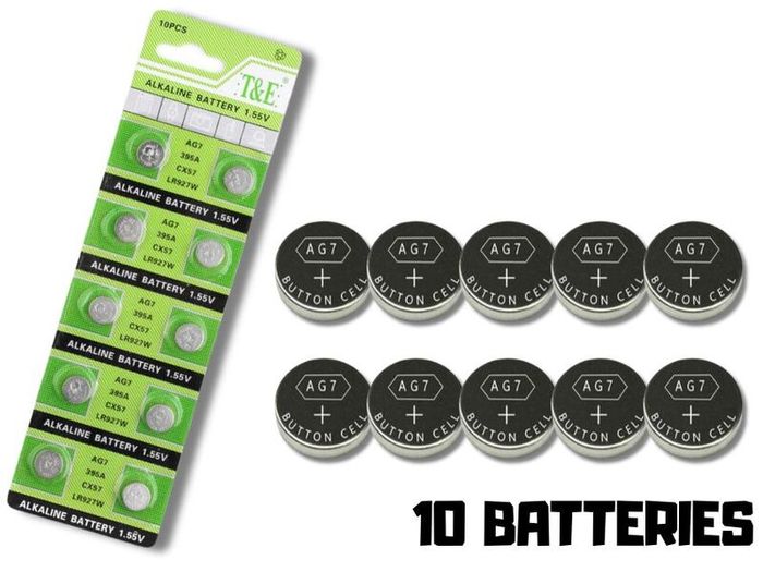 AG7 LR927 Button Battery 10 Pack Watch Calculator Toy Batteries