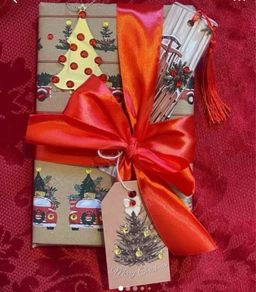Beautifully Wrapped Christmas Book Gift