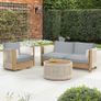 8 Pcs Cushion Covers Patio Stretch Outdoor Cushion Cover Replacement for Patio Furniture Sofa Couch Slipcovers, Soft Flexibility Washable Furniture Protector (Light Gray) Image 7