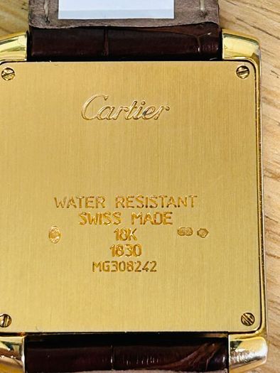 18ct Gold Mens Cartier Tank  Watch (Non-Working)