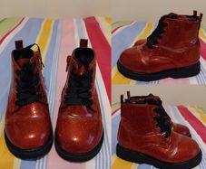 Red Patent Glitter Boots